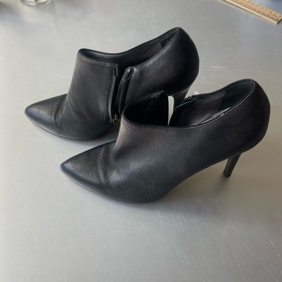Lanvin Black Leather Heeled Boots Size 39 - Picture 3 of 5